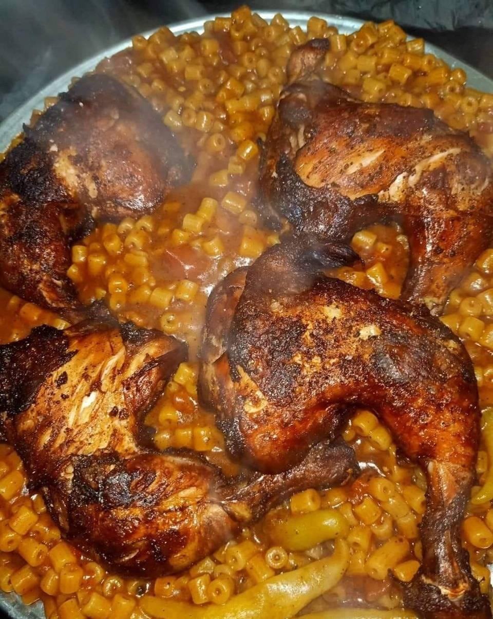 مبكبكة بالوراك المشوية مع جلاش باللحم