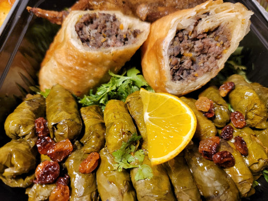 فرد حمام مع ورق عنب ورقاق